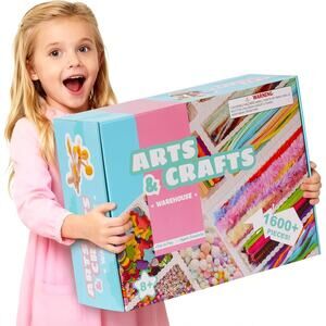 Wowood Arts and Crafts Kit for Kids - Over 1600 Pieces of DIY Craft Supplies!
